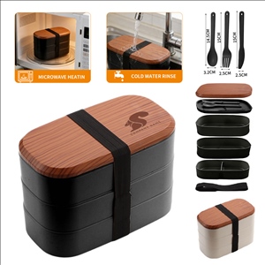 3-Tier Bento Box with Utensils & Insulated Bag